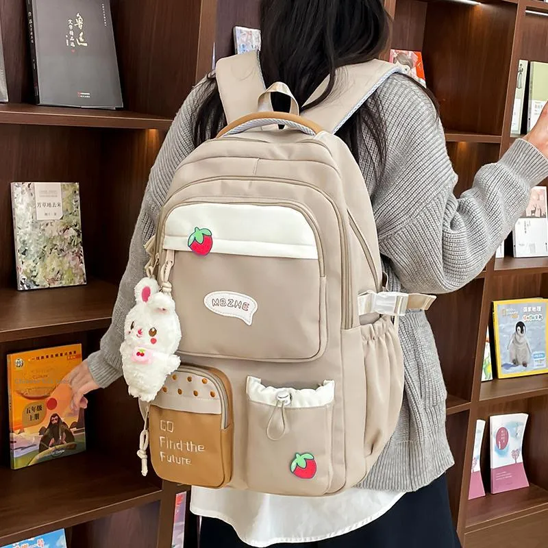 Alcohol Dragon Canvas Backpack Regular Women's Multicolor-26