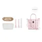 White (No Dividers) DuPont Paper Liner+Pink Abrasion-Resistant Buckle[Includes Protective Ring]