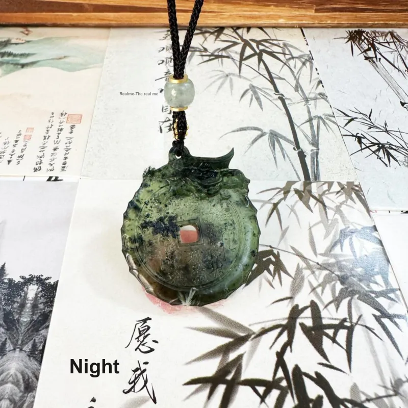 Tang Zhi Serpentine Jade Necklaces Unisex-7