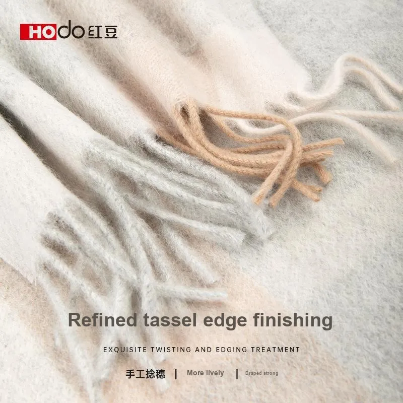 Red Bean 100% Cashmere Knit Scarves Women's-12