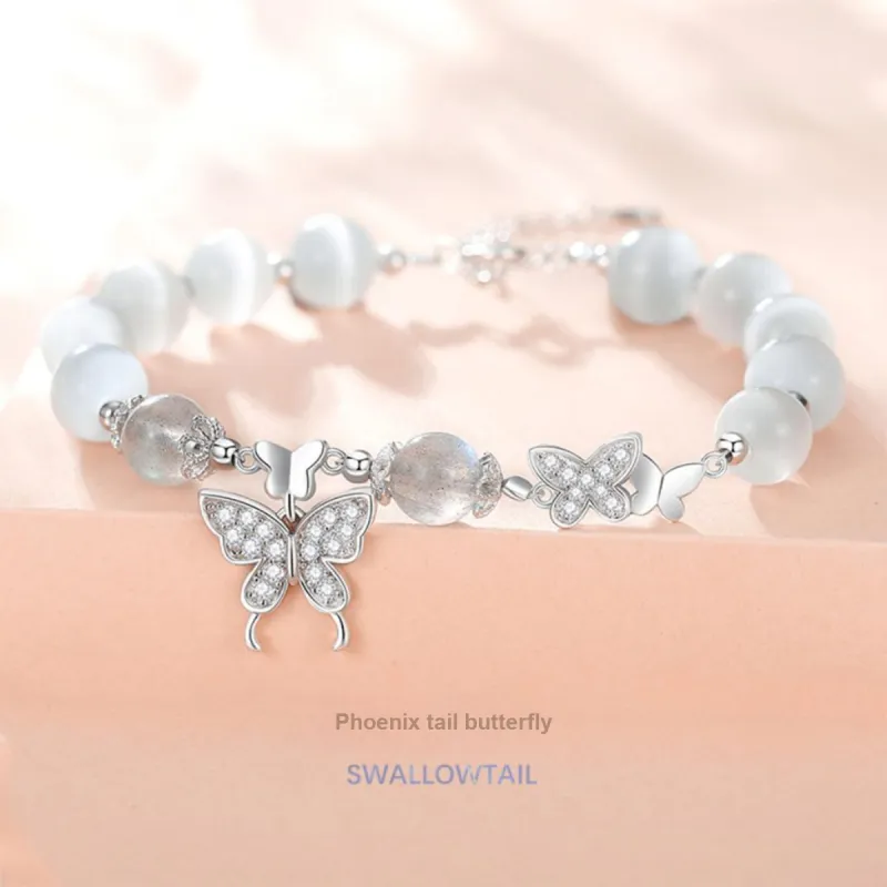 PUTUOSHANWENCHUANG Glass Cat Eye Bracelets Unisex-1