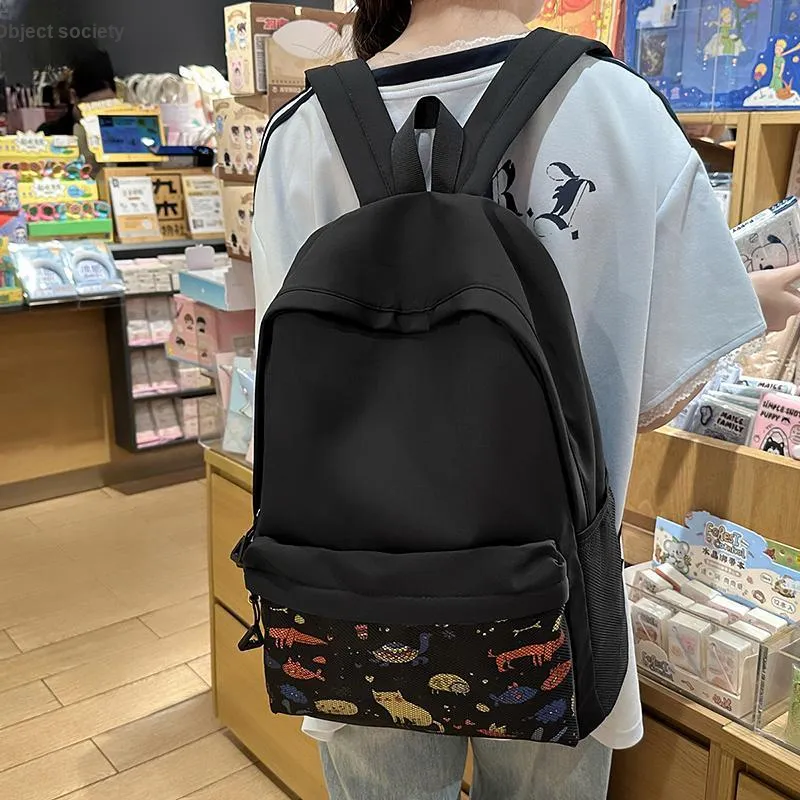 Kewuku Nylon With Mesh Backpack Unisex Multicolor-13