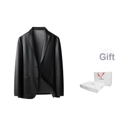 PIERRE CARDIN Кожа Куртка Мужская Черная