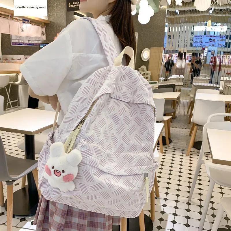 Wolfhorse Nylon Backpack Regular Unisex Grey/purple/pink/green-11