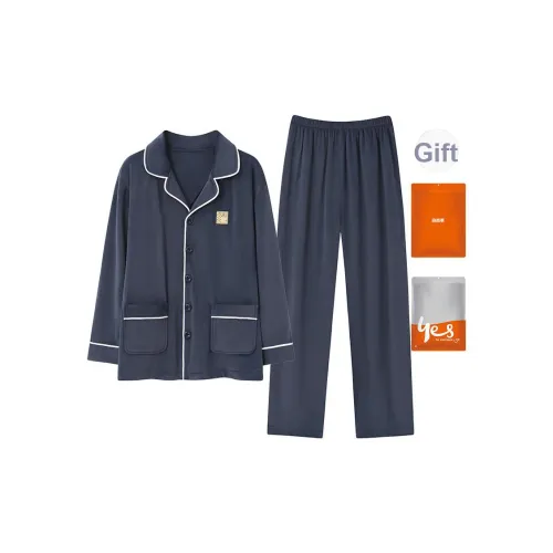 Удобный и освежающий комплект пижам мужского пола черного цвета