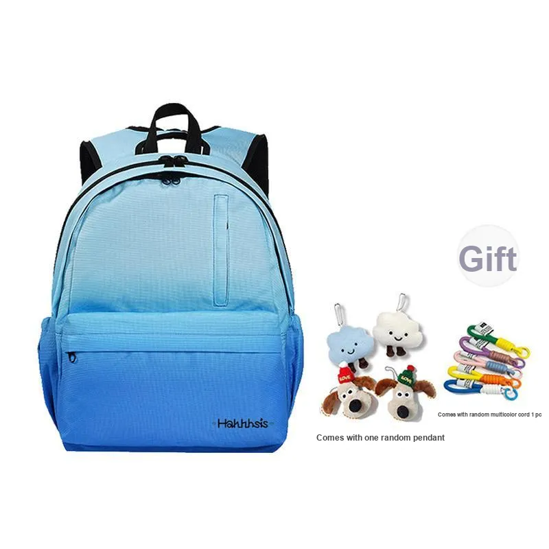Hahhhsis Polyester Middle School Student, High School Student, University Student Backpack Unisex Gradient Coffee