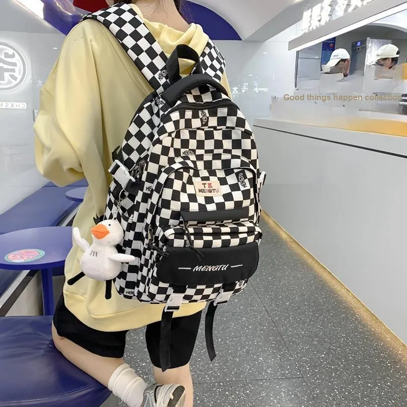 Travel Nylon Backpack Unisex Multicolor-1