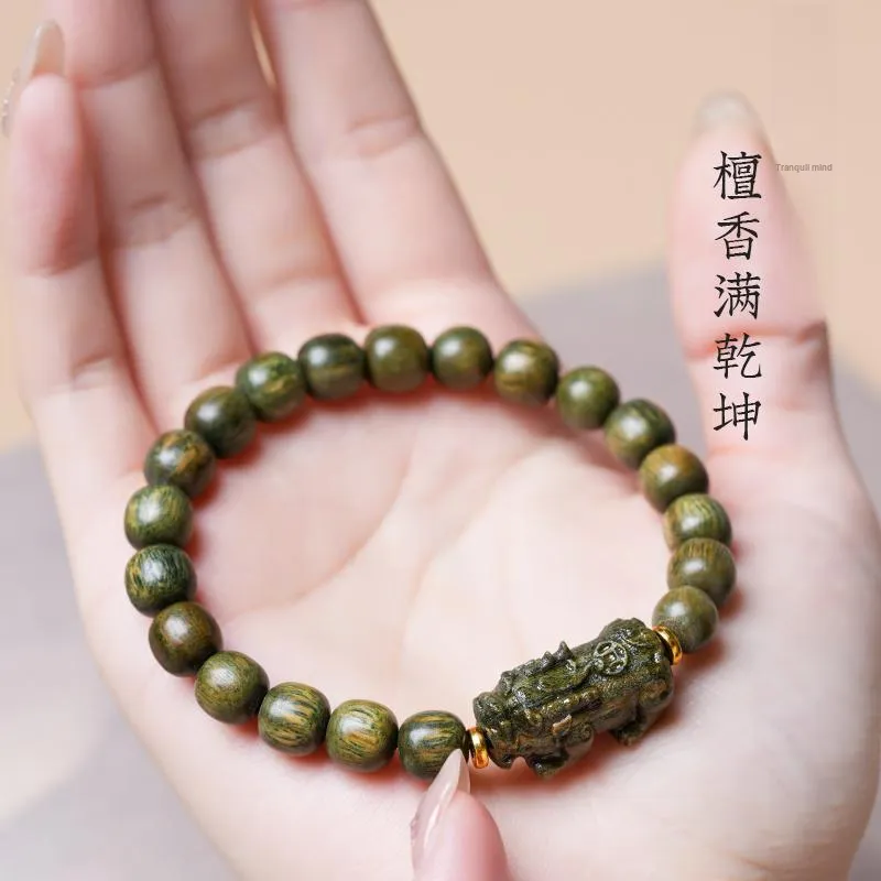 GUMUJIANG Green Sandalwood Bracelets Unisex-4