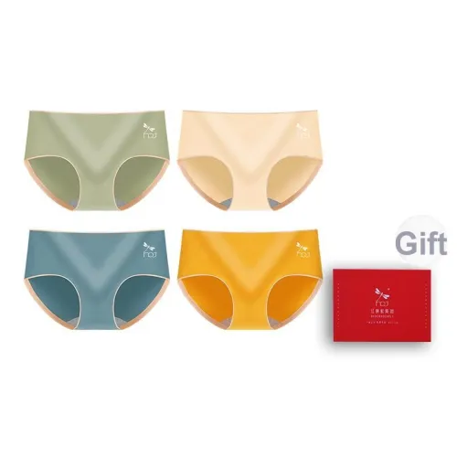 RED DRAGONFLY 60S 100% хлопок Женское нижнее белье 4 штуки набор в подарочной коробке