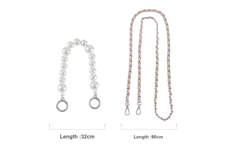 Lan Bao Fan Microfiber Bag Strap Women's Pink, White-48