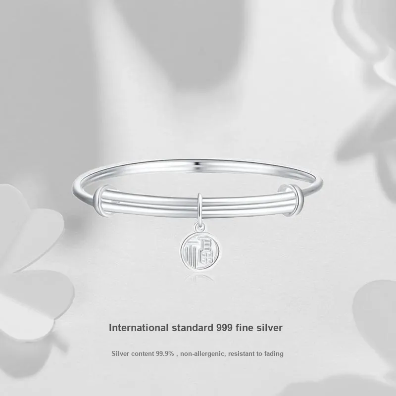 JUICY GRAPE S999 Fine Silver Bangles Women's-2