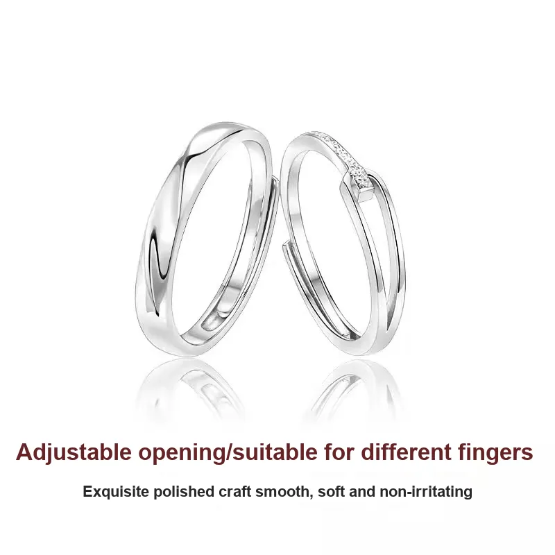 GUDUD S999 Fine Silver Rings Unisex-3