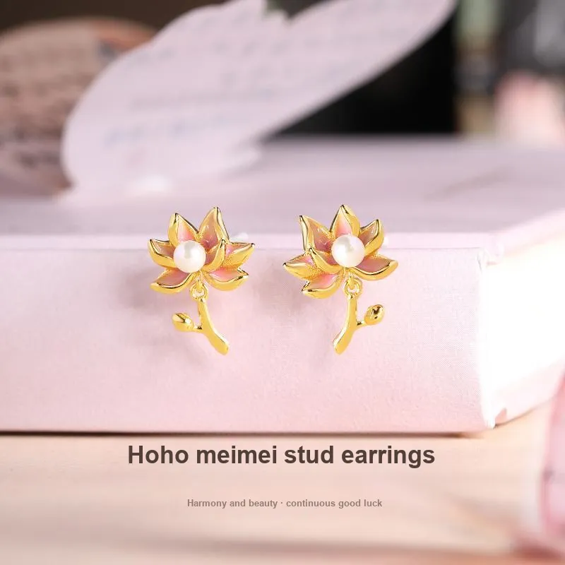 Otoshi S925 Silver Stud Earrings Women's-1