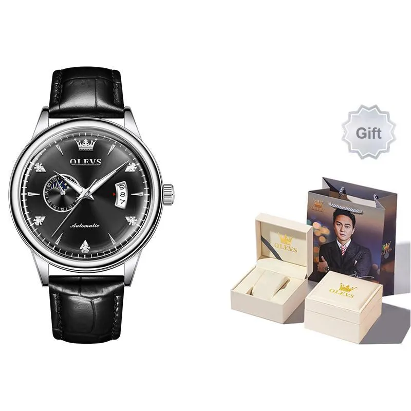 OLEVS Play The Cool Series Mechanical Movement Watch Men's Watches White Dial-8