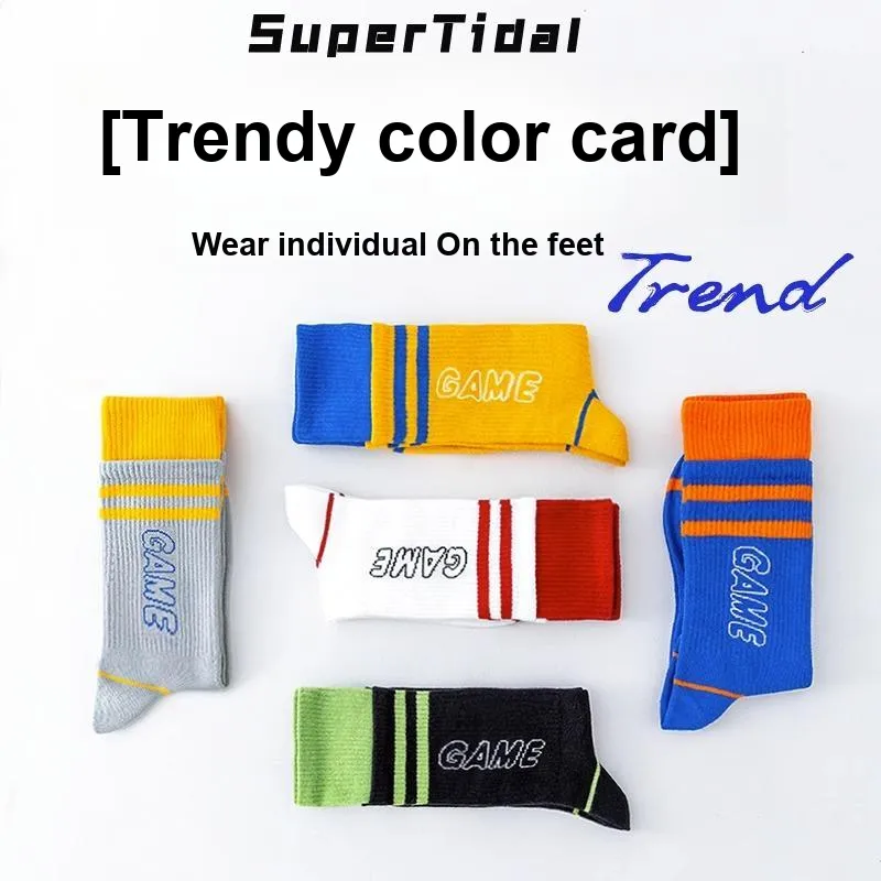 Taste The Color Mid Calf Socks Unisex 3 Pack-23