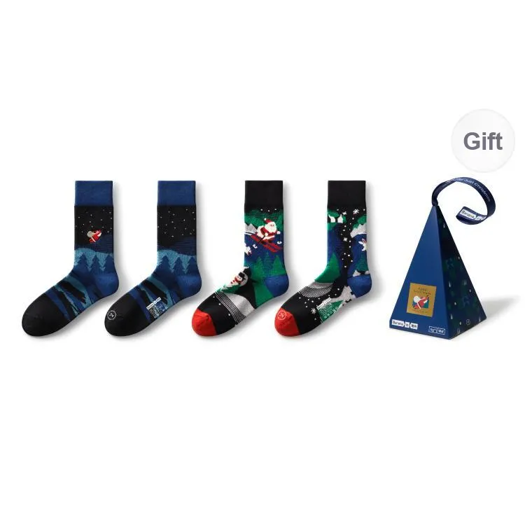 Bananain Knee High Socks Unisex 2 Pairs Of Gift Boxes-2
