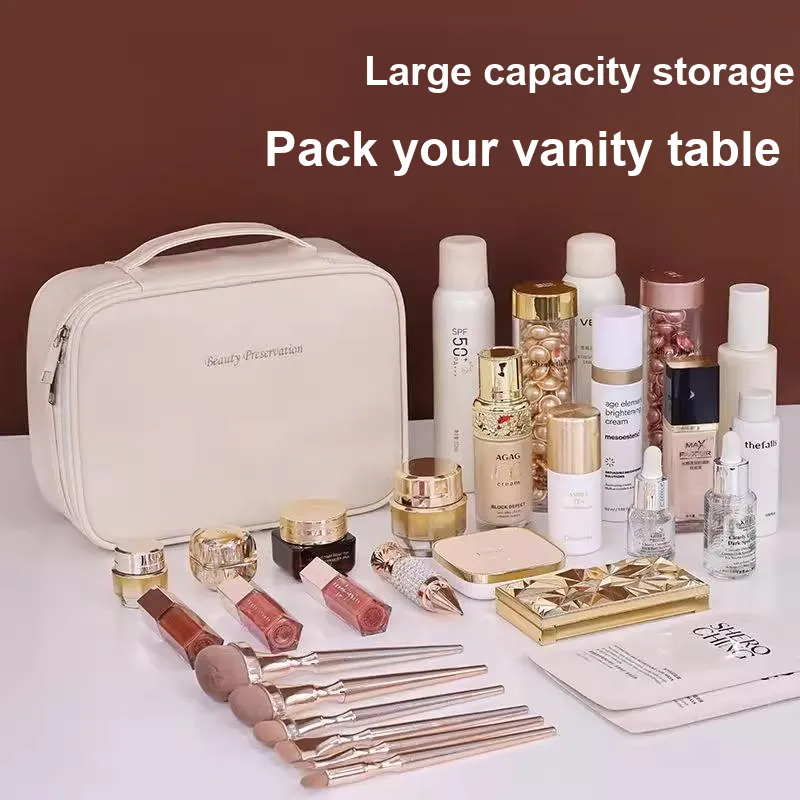 ZHENZI Portable Large Capacity Cosmetics Travel Toiletry Bag Storage Bags-1