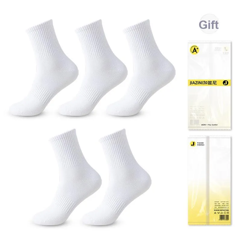 JIAZINI Mid Calf Socks Men's 5 Pack-0