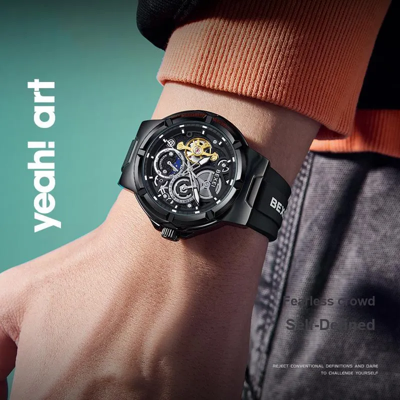 BEXEI Explorer Collection Mechanical Movement Watch Men's Watches Blue Dial-11