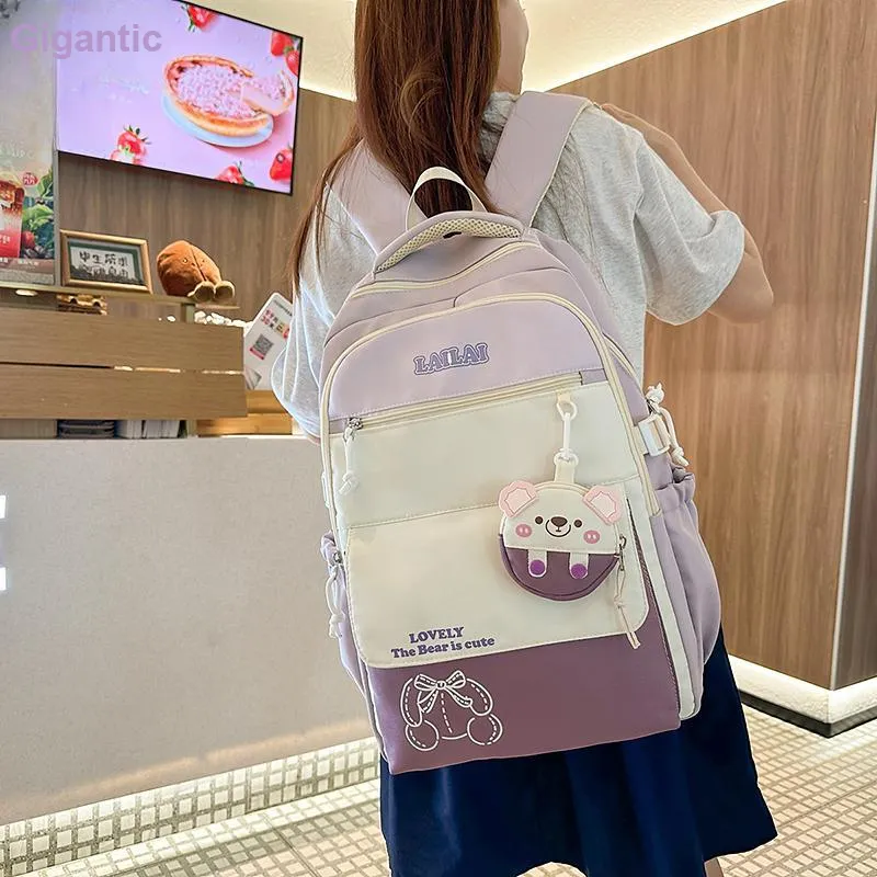 Yalu Nylon Backpack Regular Unisex Multicolor-15