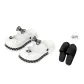 White[Random Comes with Same Size Bathroom Slippers, 1 Pack]
