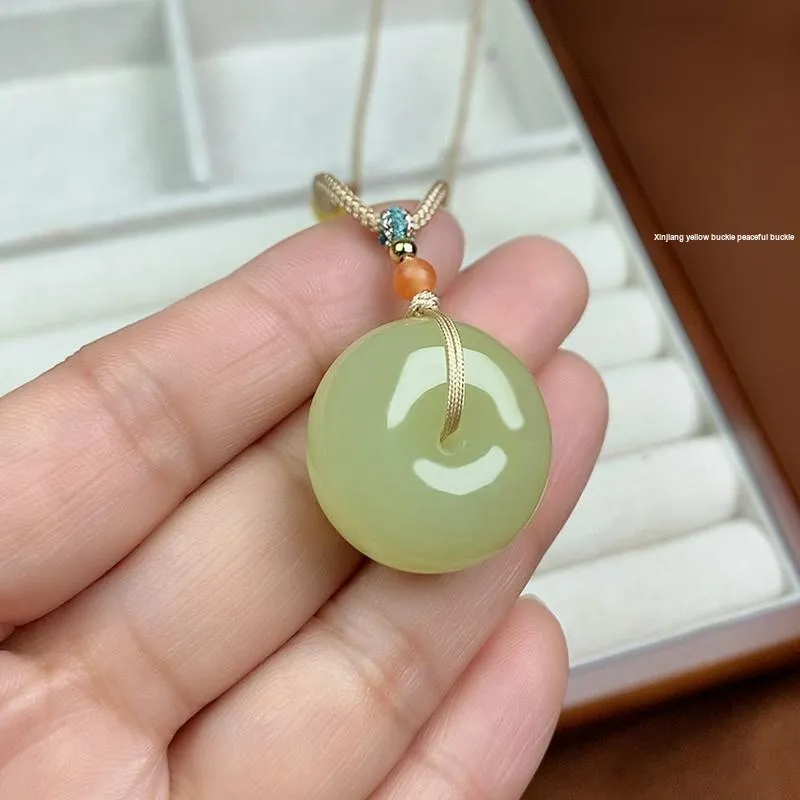 KUNYUYAO Hetian Jade Pendants Pale Greenish White Jade Unisex-60
