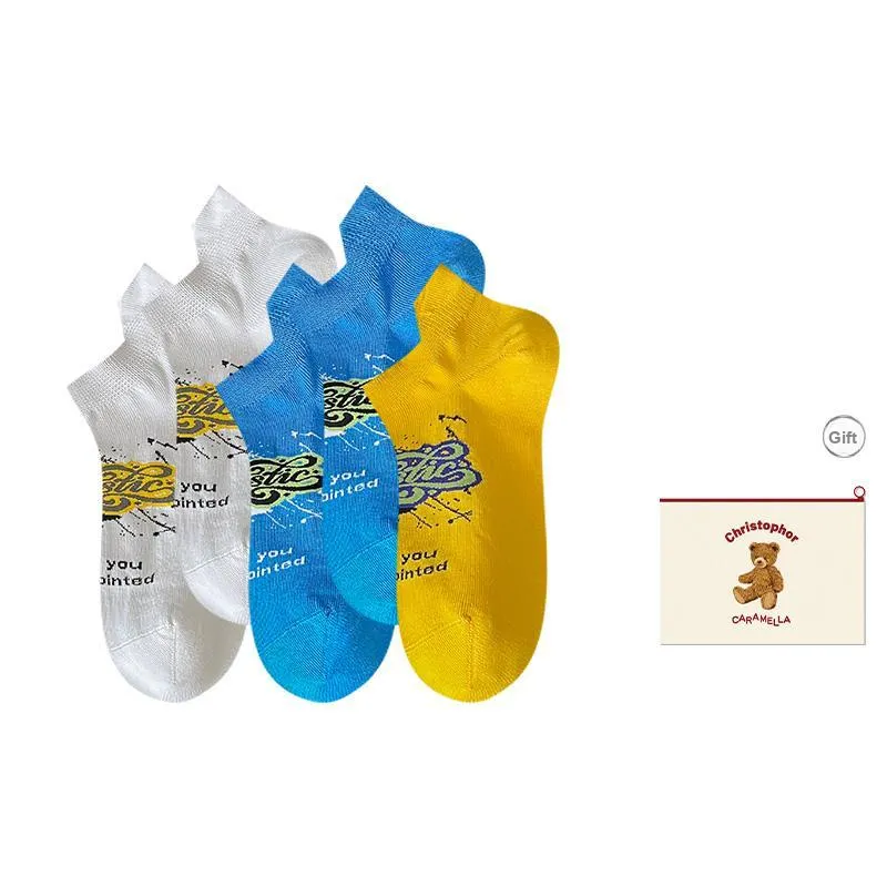 Caramella Ankle Socks Men's Shopping Bag Combo Set-7