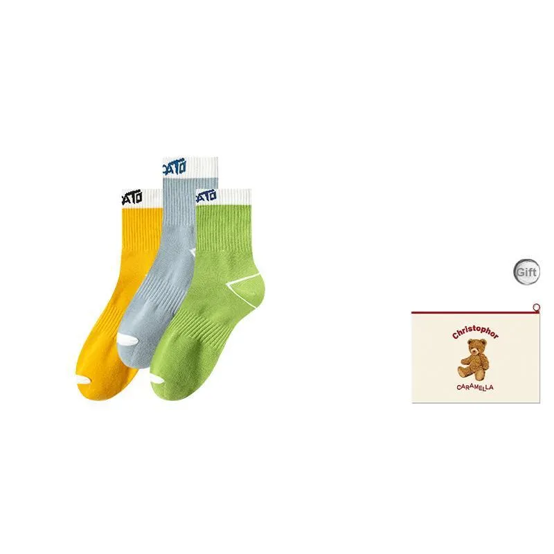 Caramella Mid Calf Socks Men's Shopping Bag Combo Set-10