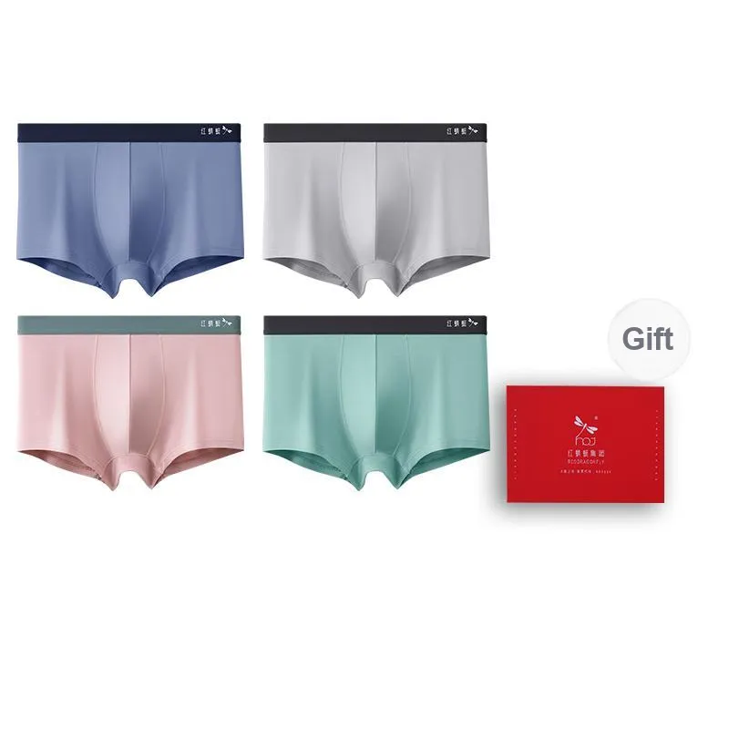 RED DRAGONFLY Modal Underpants Men's 4 Piece Gift Box Sets-5