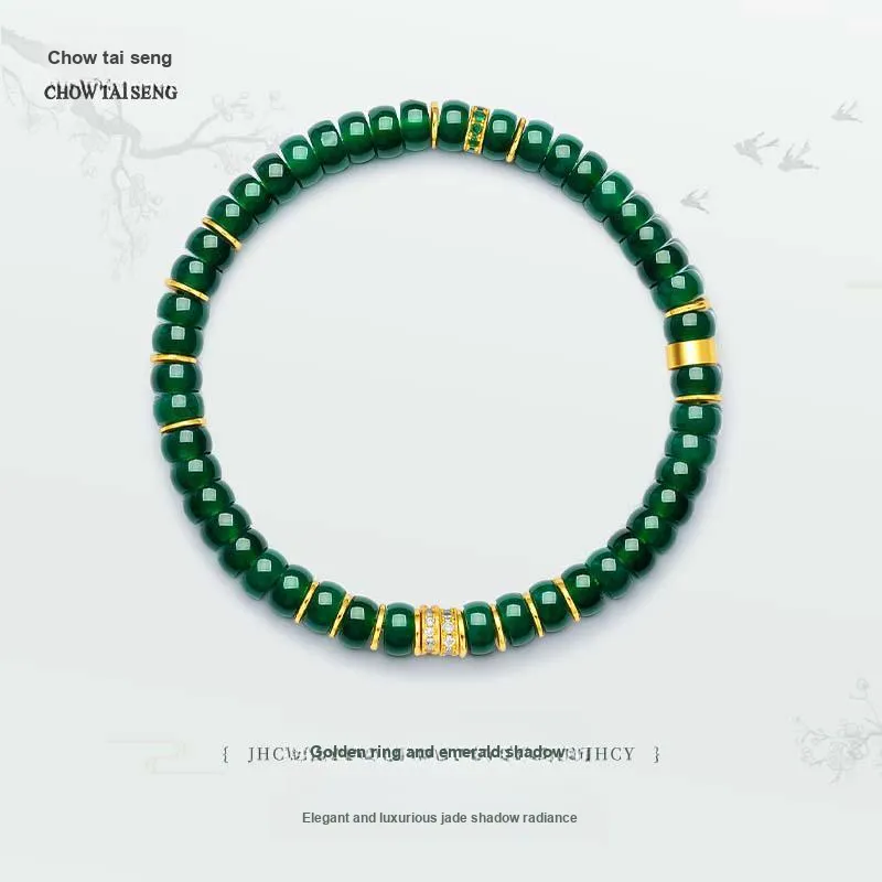 CHOW TAI SENG Agate Fortune Chinese Style Beaded Collectibles Unisex-1