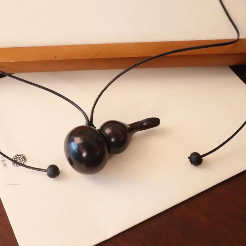 PANDUONA Ebony Wood Necklaces Unisex Black/Red/Brown-10