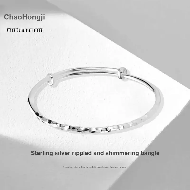 CHAOHONGJI 999 Fine Silver Bangles Women's-2