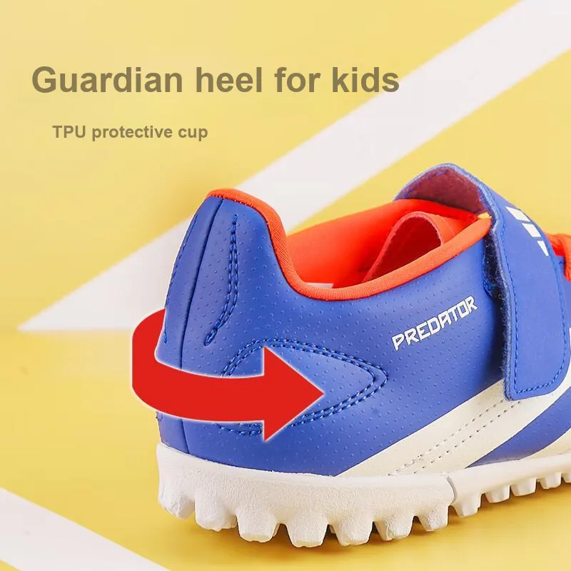 Adidas Predator CLUB Anti Slip Wear Resistant Low Top Kids' Soccer Shoes Blue White Orange Kids'-4
