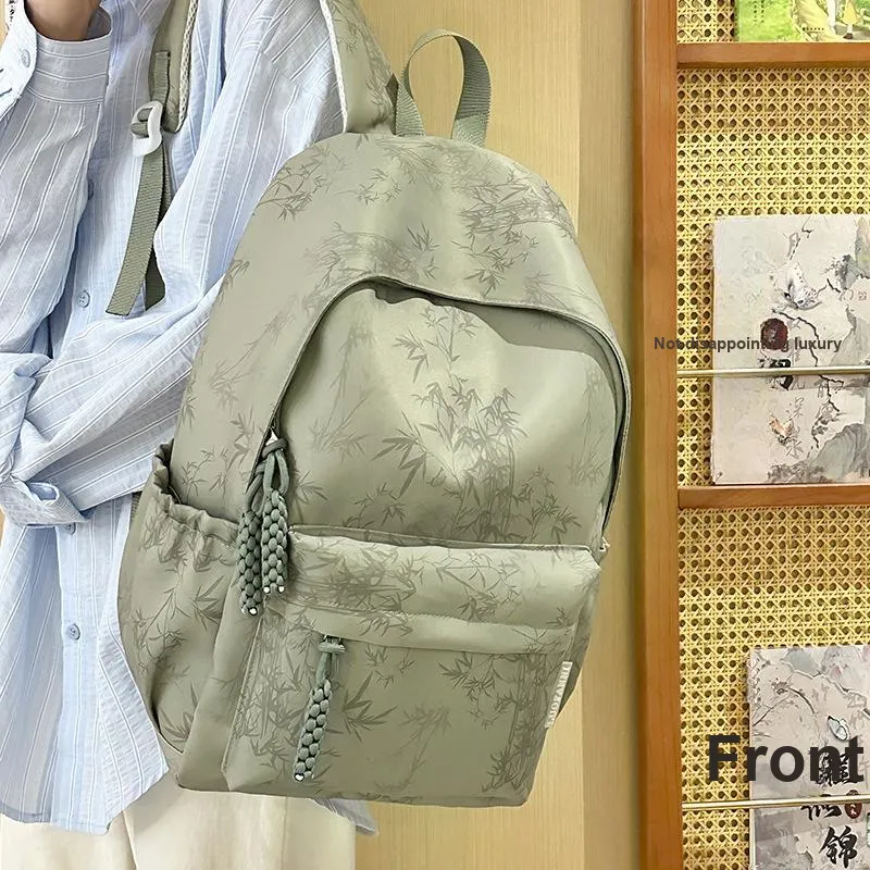DALO Nylon Backpack Women's White/Black/Green/Blue-15