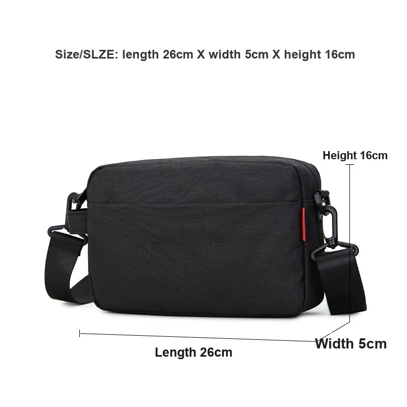 COLINS KEIRS Oxford Travel Commute Workwear Bag Small Square Bag Crossbody Bag Shoulder Bag Regular Men's Black/Gray-3