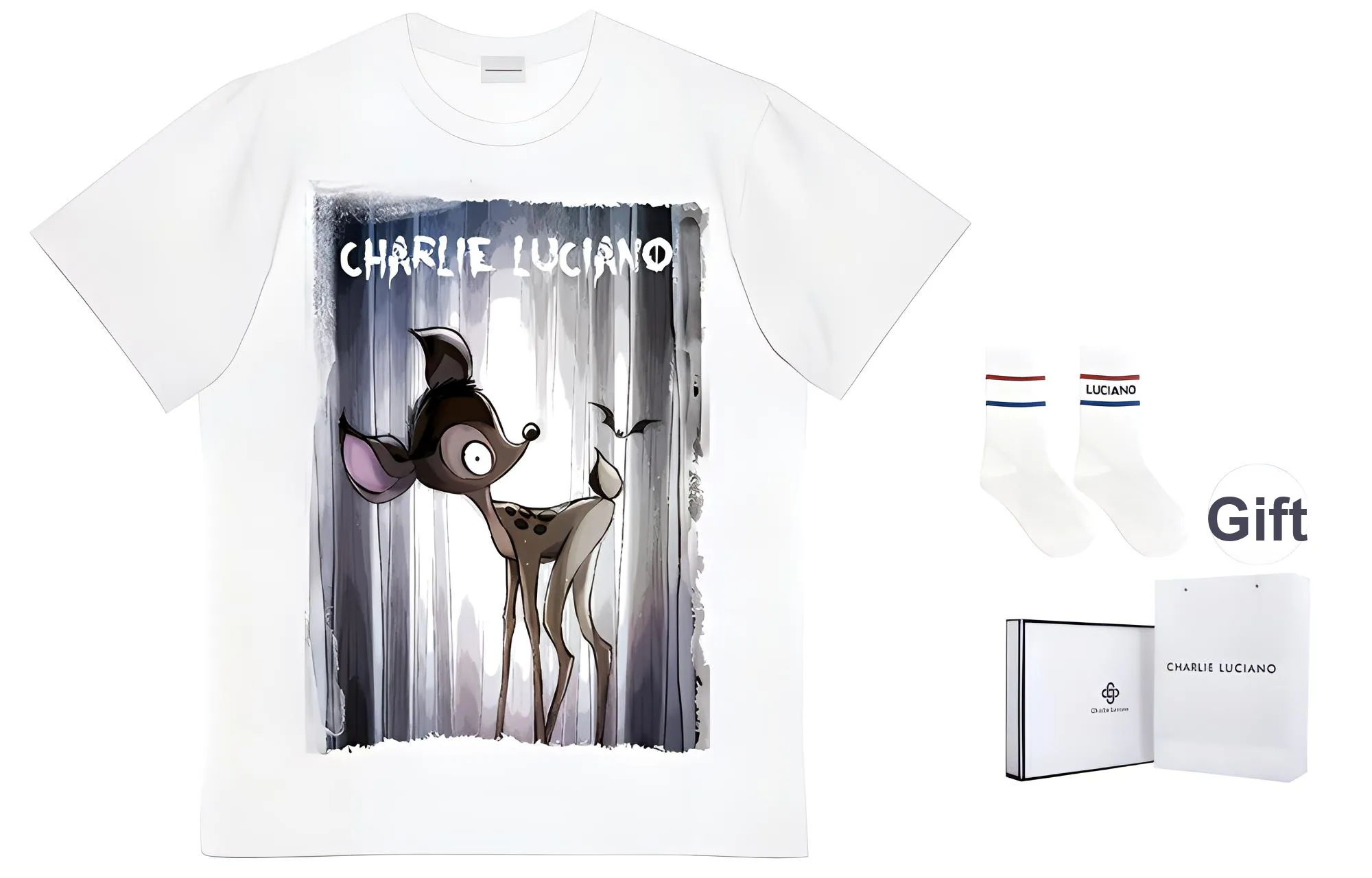 Charlie Luciano T Shirt Unisex White