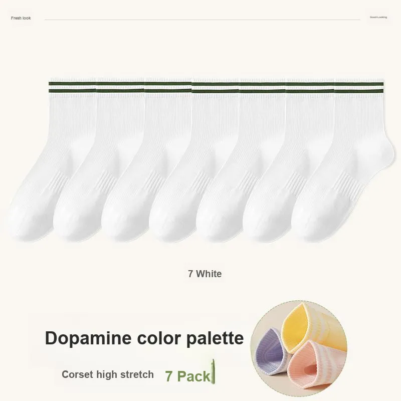 7 SEVFUN Mid Calf Socks Women's Combo Set-25