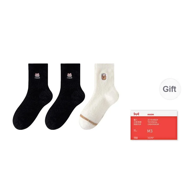 MIIOW Trend Party Series Mid Calf Socks Women's Shopping Bag 3 Pack-9