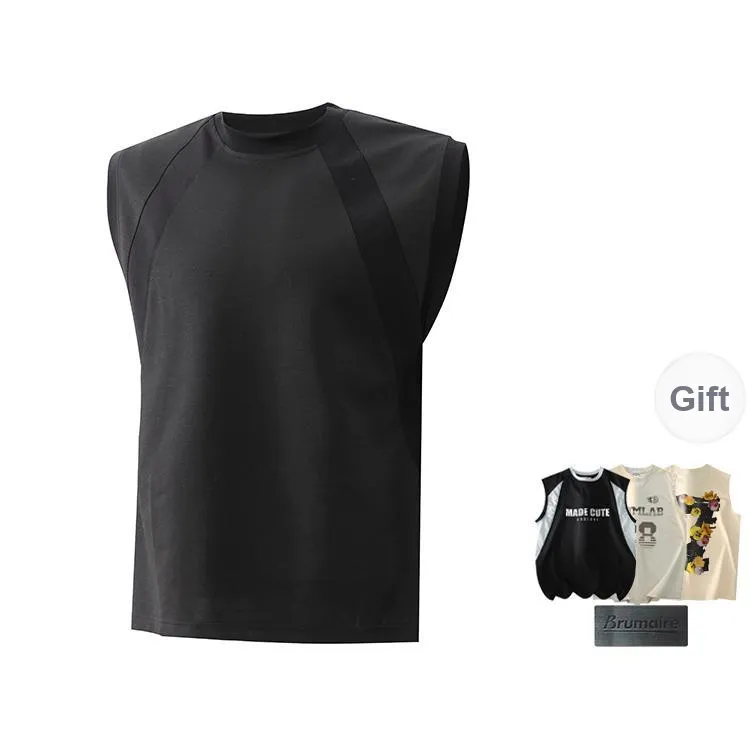 BRUMAIRE Tank Top Unisex White Comes With Random Tank Top+Brooch-4
