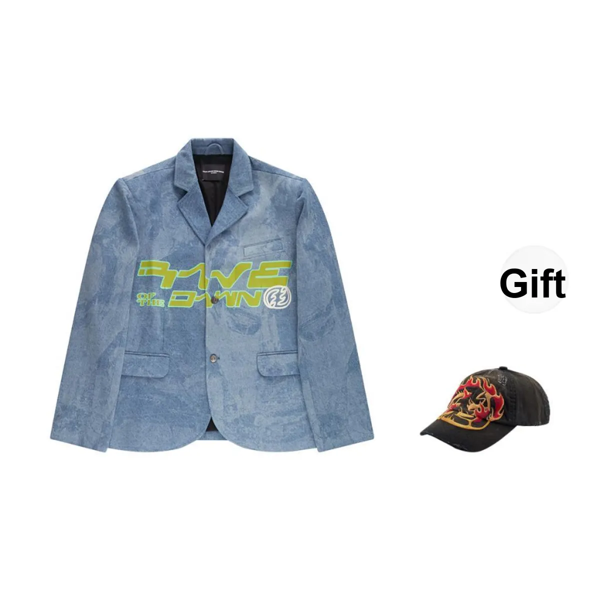 Ceec Laser cut Denim Blazer