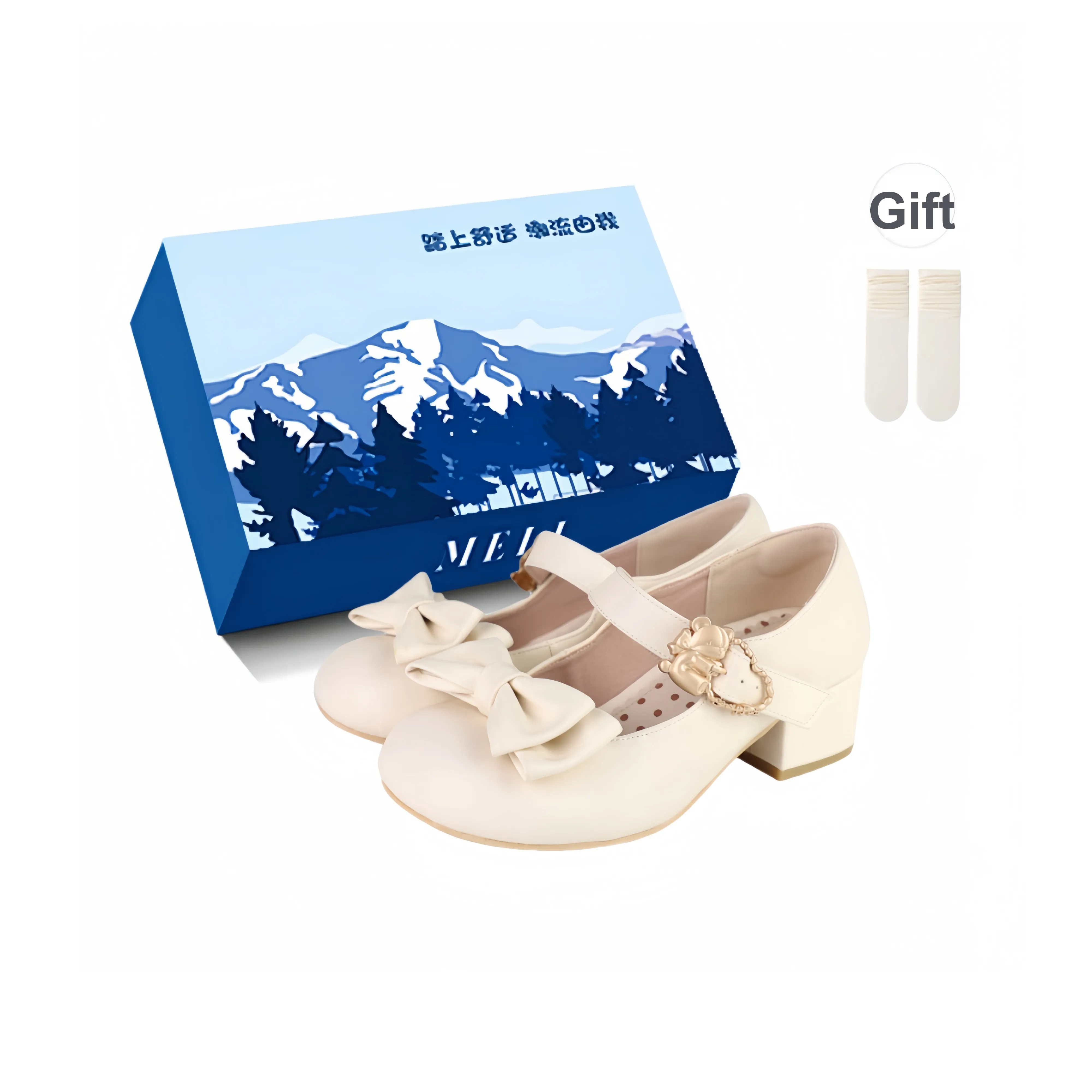 Fawn Miri Грубый каблук Туфли Мэри Джейн Женские