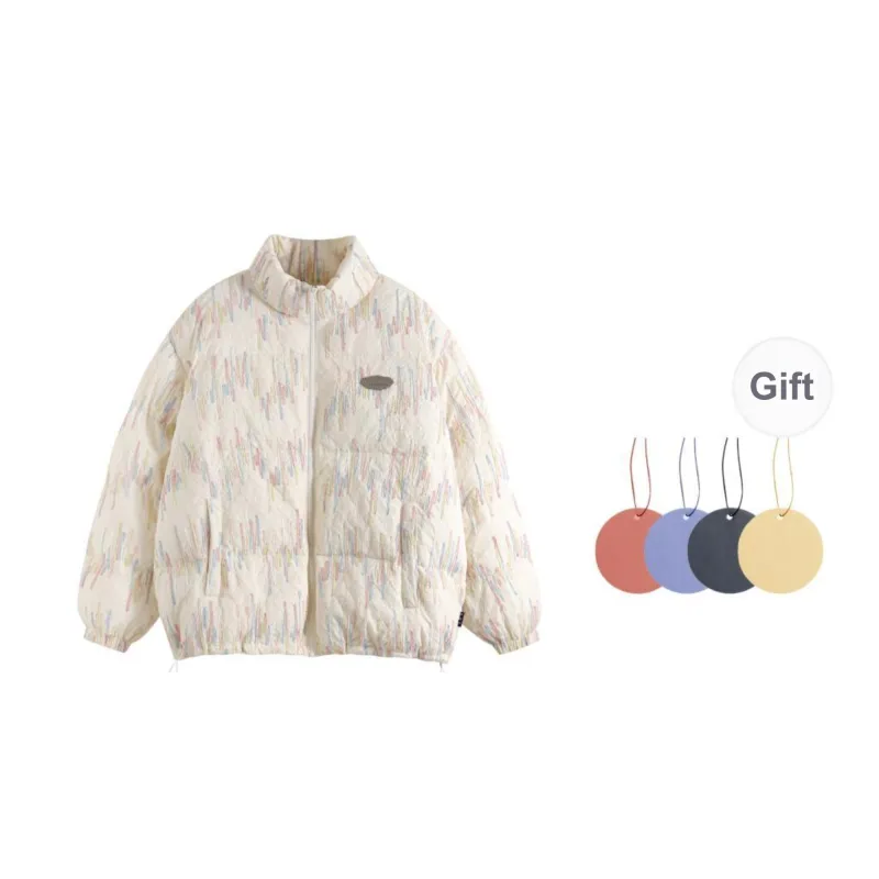 QISENYAR Down Jacket Unisex Beige-0