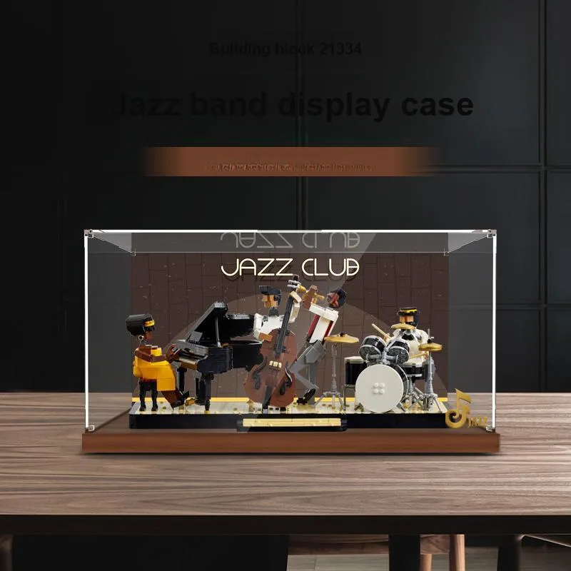 LIGHT YOUR BRICKS LEGO 100 Compatibility Building Block 21334 Jazz Quartet Band Display Case Model Accessories-6