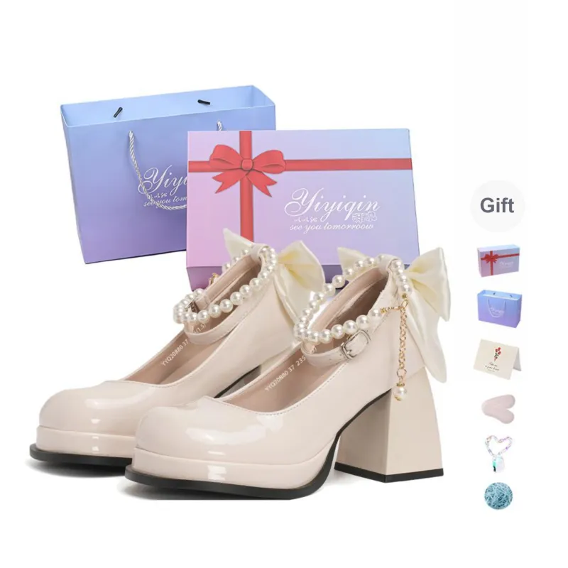Take The Qin Chunky Heel Mary Jane Shoes Women's-36