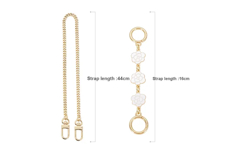Lan Bao Fan Metal Accessory Bag Strap Unisex Gold-1