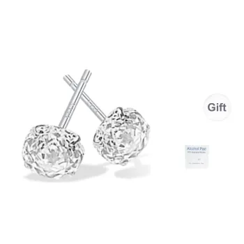 UX Blossom, Mother, Mom, Beloved # Good Luck S999 Sterling Silver Stud Earring Women's