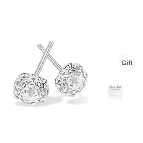 UX Blossom, Mother, Mom, Beloved # Good Luck S999 Sterling Silver Stud Earring Women's