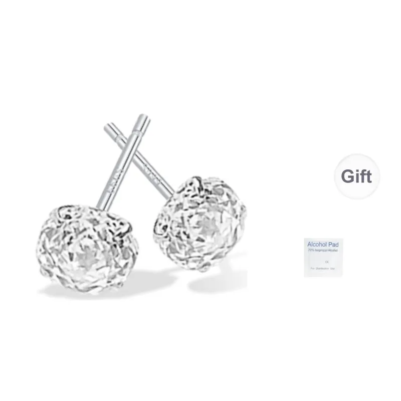 UX Blossom, Mother, Mom, Beloved # Good Luck S999 Sterling Silver Stud Earring Women's-0