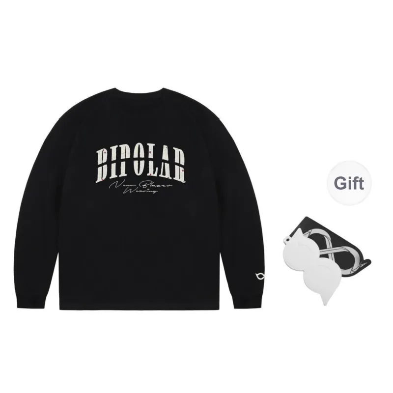 BIPOLAR Crew Neck Sweatshirt Heavyweight Long Sleeved Unisex-4