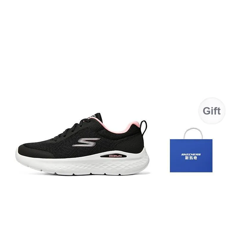 Skechers Go Run Lite 'Black White Pink' Women's-5